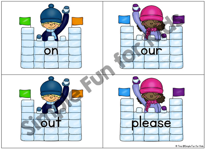 Help your elementary student or kindergartener learn sight words with these Snowball Fight Primer Sight Words! All of the primer sight words are included as well as an editable page where you can add your own words. Perfect for sensory bins, flash cards, memory games, and more!