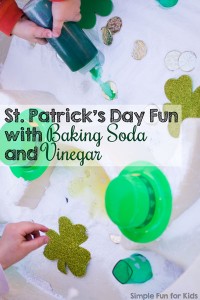 We're on a roll with baking soda and vinegar activities again! Most recently, we had St. Patrick's Day fun with baking soda and vinegar.