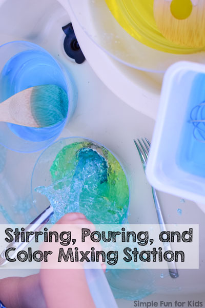 Stirring, Pouring, and Color Mixing Station