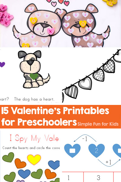 My daughter loves these Valentine's printables for preschoolers! They're all super cute, fun to use, and help practice a wide variety of skills.